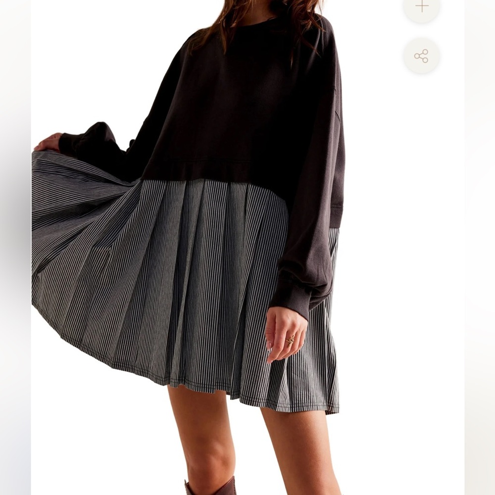 ‼️SALE‼️ Free People Black and Gray A-Line Dress